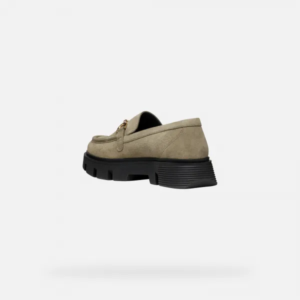 Beige women's moccasins Geox Vilde - Women's