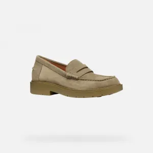Beige women's moccasins Geox Spherica EC1 - Women's