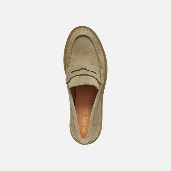 Beige women's moccasins Geox Spherica EC1 - Women's