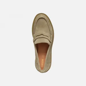 Beige women's moccasins Geox Spherica EC1 - Women's