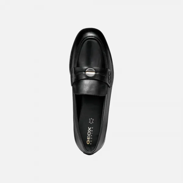 Black women's moccasins Geox Cloridie - Women's