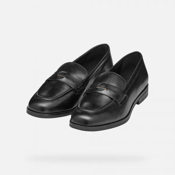 Black women's moccasins Geox Cloridie - Women's