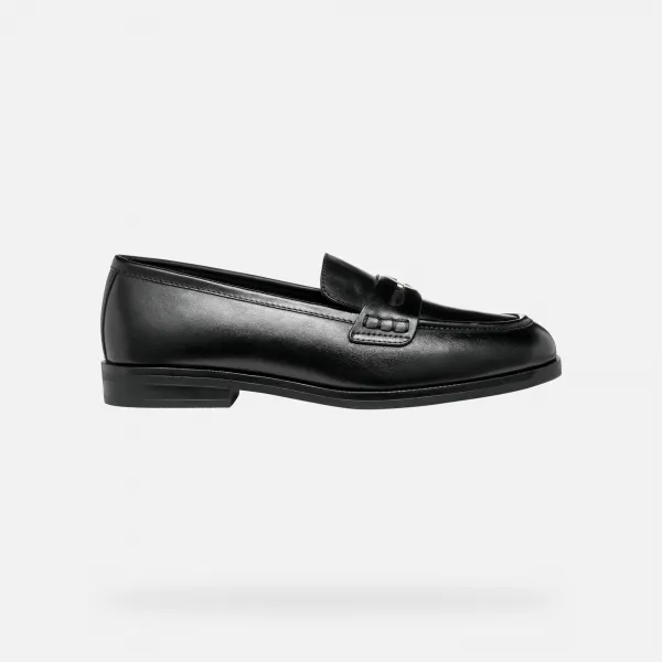 Black women's moccasins Geox Cloridie - Women's