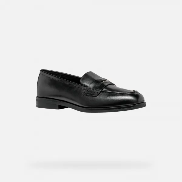 Black women's moccasins Geox Cloridie - Women's