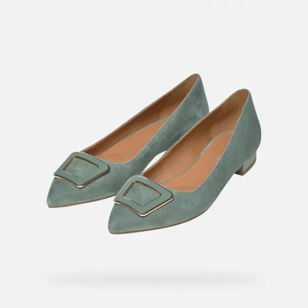 Light green women's ballet flats Geox Charyssa - Women's