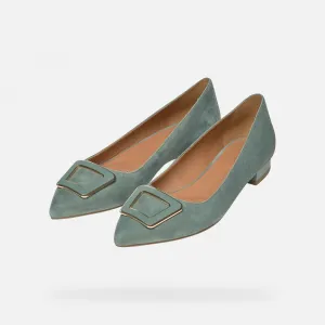 Light green women's ballet flats Geox Charyssa - Women's