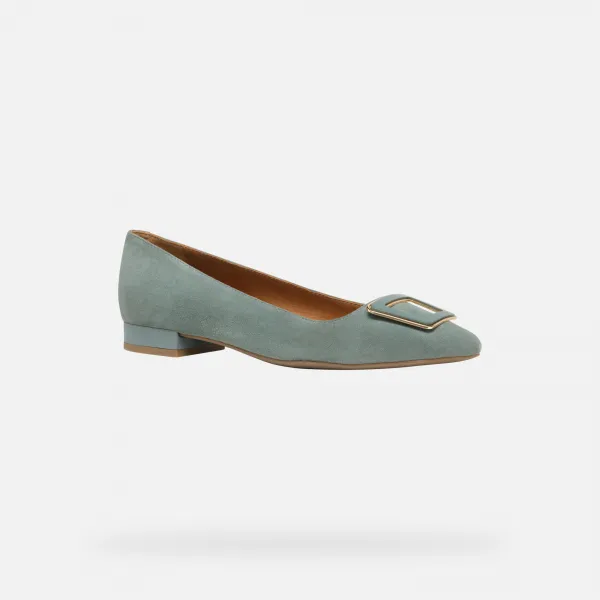 Light green women's ballet flats Geox Charyssa - Women's