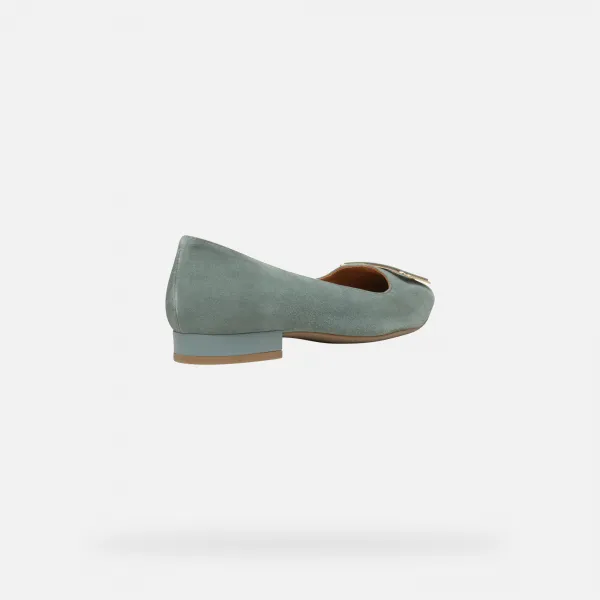 Light green women's ballet flats Geox Charyssa - Women's