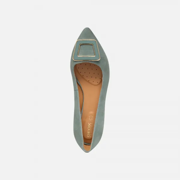 Light green women's ballet flats Geox Charyssa - Women's