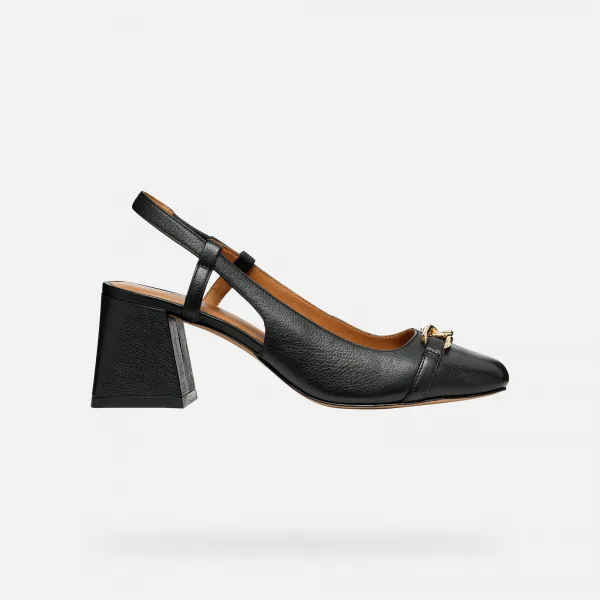 Black women's heeled shoes Geox Coronilla - Women's