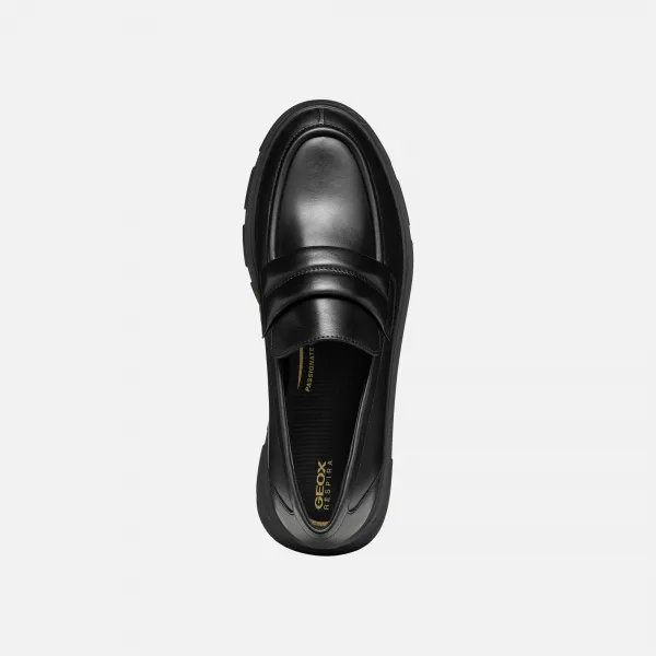 Black women's moccasins Geox Vilde - Women's