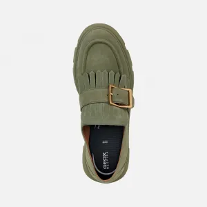 Light green women's moccasins Geox Vilde - Women's