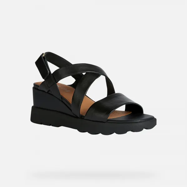 Black women's sandals Geox Spherica EC6 - Women's