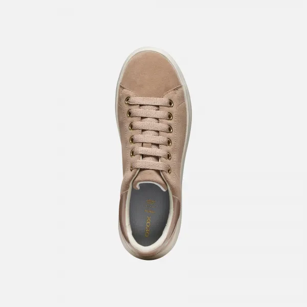 Beige women's sneakers Geox Spherica EC4.1 - Women's