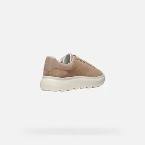 Beige women's sneakers Geox Spherica EC4.1 - Women's