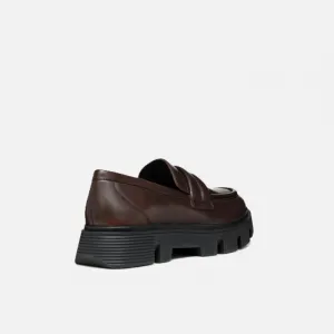 Dark brown women's moccasins Geox Vilde - Women's