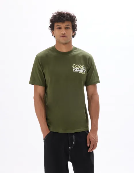 CELIO LLEFASTF Pánske tričko, khaki, veľkosť