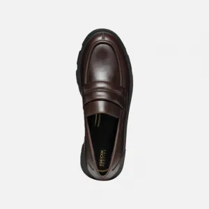Dark brown women's moccasins Geox Vilde - Women's