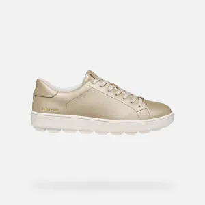 Gold women's sneakers Geox Spherica ECUB-1 - Women's