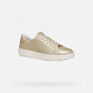 Gold women's sneakers Geox Spherica ECUB-1 - Women's