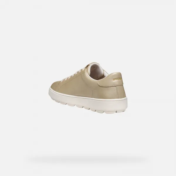Gold women's sneakers Geox Spherica ECUB-1 - Women's