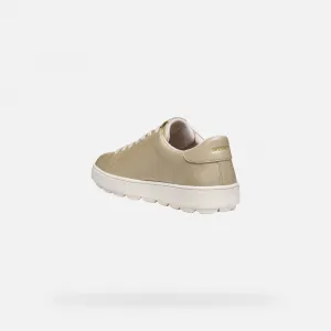 Gold women's sneakers Geox Spherica ECUB-1 - Women's