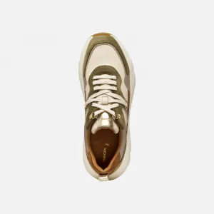 Khaki women's sneakers Geox Diamanta - Women's