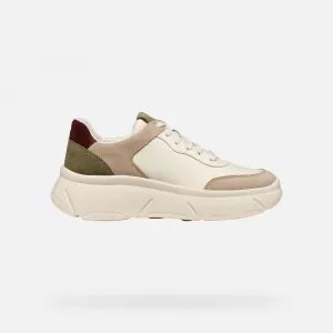 Cream women's sneakers Geox Nebula 2.0 - Women's