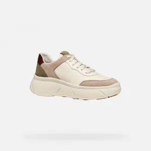 Cream women's sneakers Geox Nebula 2.0 - Women's