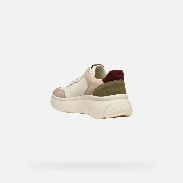 Cream women's sneakers Geox Nebula 2.0 - Women's