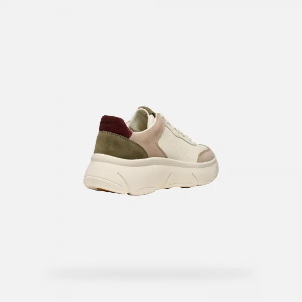 Cream women's sneakers Geox Nebula 2.0 - Women's