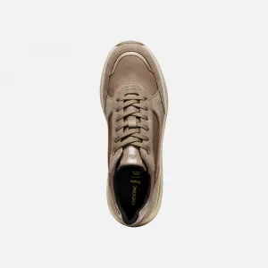 Beige women's sneakers Geox Spherica EC13 - Women's