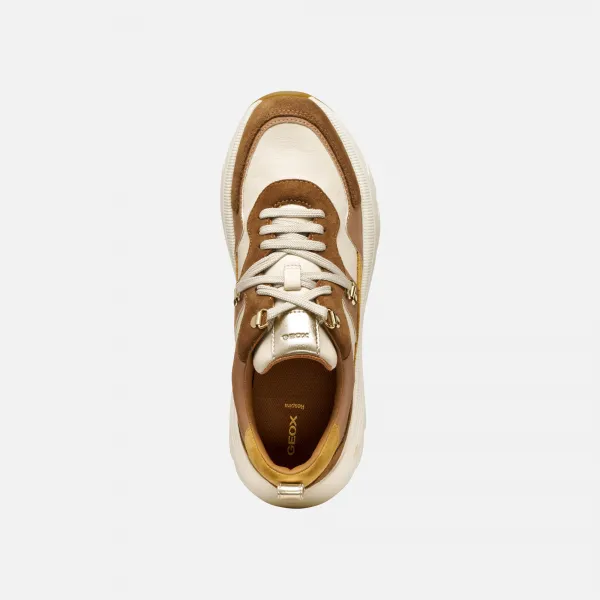 Light brown women's sneakers Geox Diamanta - Women's