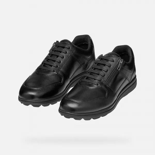 Men's Black Geox Spherica EC12 Sneakers - Mens