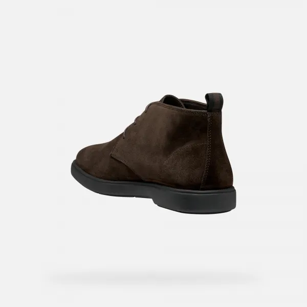 Dark brown men's ankle shoes Geox Spherica EC17 - Men's