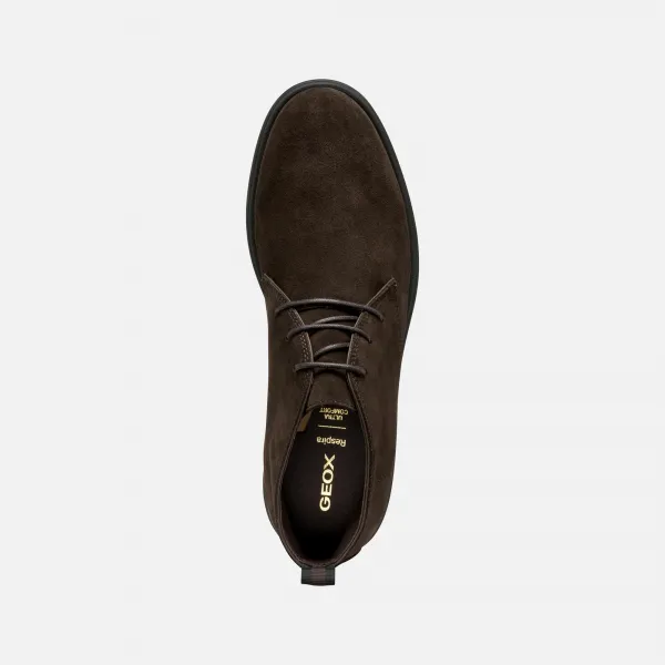 Dark brown men's ankle shoes Geox Spherica EC17 - Men's