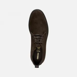 Dark brown men's ankle shoes Geox Spherica EC17 - Men's