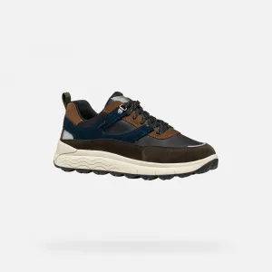 Dark brown men's sneakers Geox Spherica 4X4 B ABX - Men's