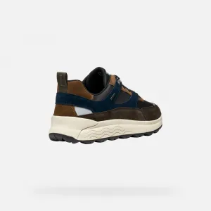 Dark brown men's sneakers Geox Spherica 4X4 B ABX - Men's