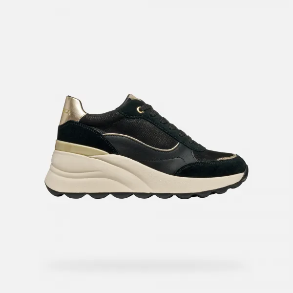 Black women's sneakers Geox Spherica EC13 - Women's