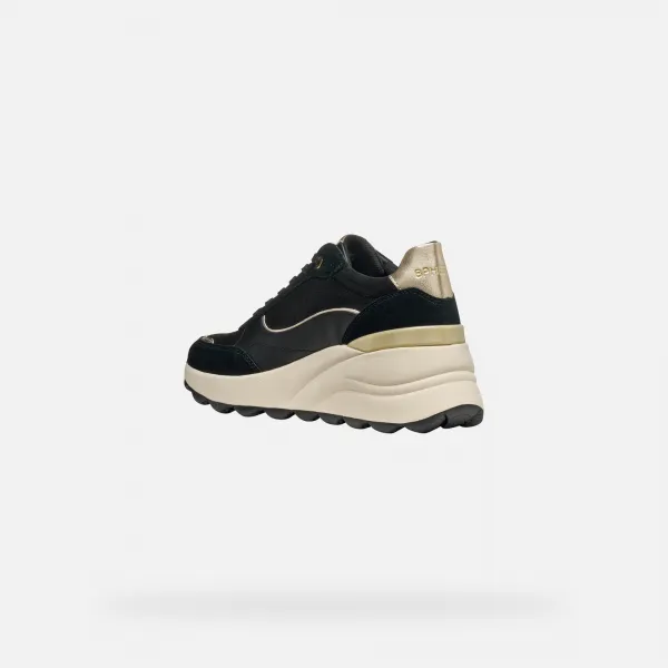 Black women's sneakers Geox Spherica EC13 - Women's
