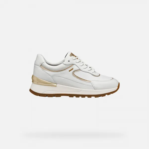 White women's sneakers Geox Desya ABX - Women's