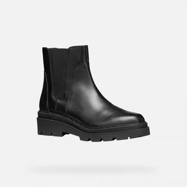 Black women's ankle boots Geox Felleny - Women's