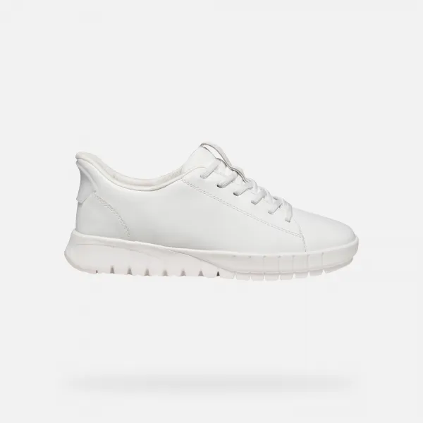White women's sneakers Geox Flextride Plus - Women's