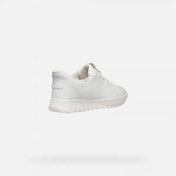 White women's sneakers Geox Flextride Plus - Women's