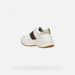 White women's sneakers Geox Spherica ECUB-3 - Women's
