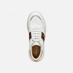 White women's sneakers Geox Spherica ECUB-3 - Women's