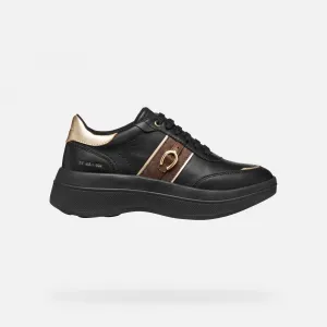 Black women's sneakers Geox Spherica ECUB-3 - Women's