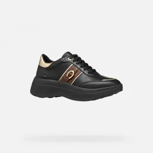 Black women's sneakers Geox Spherica ECUB-3 - Women's