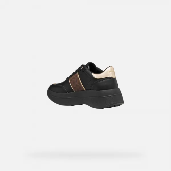 Black women's sneakers Geox Spherica ECUB-3 - Women's
